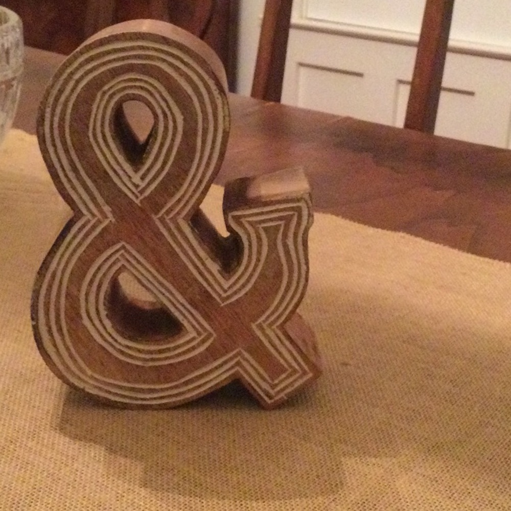 Wooden & sign.